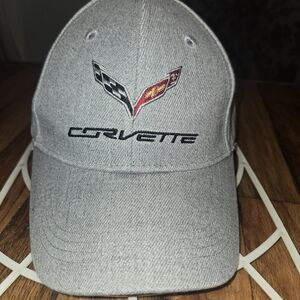 Chevy Corvette C7 Embroidered Hat Cap Grey GM Official Licensed Product NEW